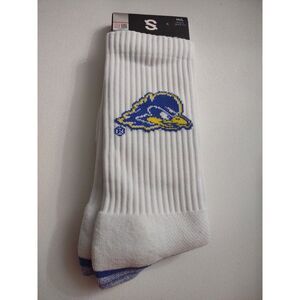 STRIDELINE Delaware Blue hen NCAA CREW SOCKS  NWT M/L 8-12